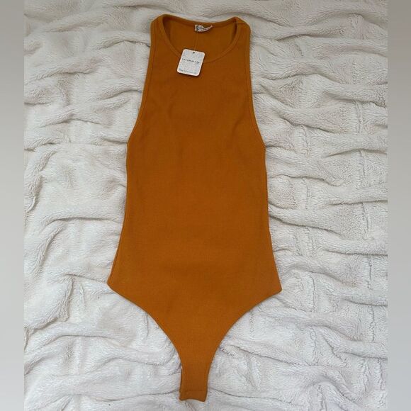 Free People Tops - NWT Intimately Free People ribbed bodysuit mustard yellow XS BRAND NEW